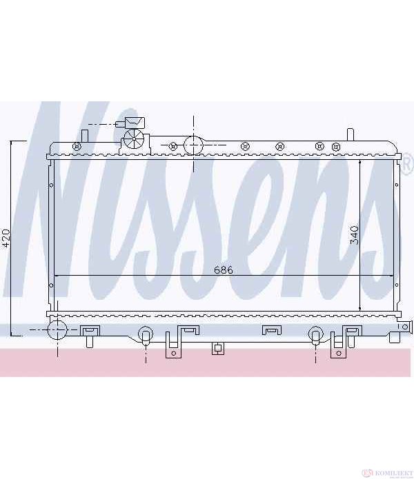 РАДИАТОР ВОДЕН SUBARU IMPREZA COMBI (2000-) 1.6 - NISSENS