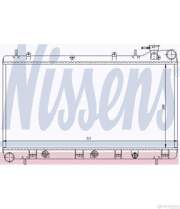РАДИАТОР ВОДЕН SUBARU IMPREZA COMBI (1992-) 2.0 16V AWD - NISSENS