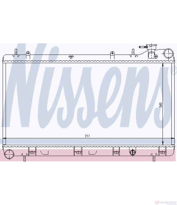 РАДИАТОР ВОДЕН SUBARU IMPREZA COMBI (1992-) 2.0 16V AWD - NISSENS