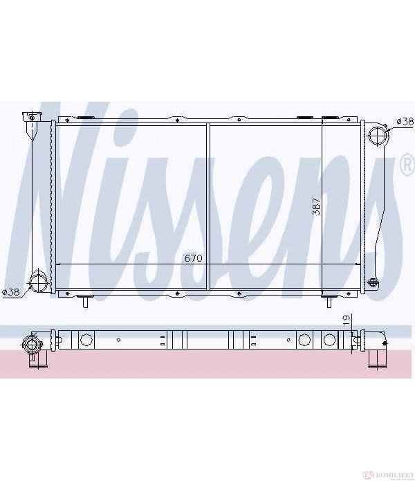 РАДИАТОР ВОДЕН SUBARU FORESTER (1997-) 2.0 S Turbo - NISSENS