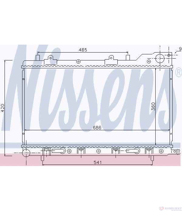 РАДИАТОР ВОДЕН SUBARU FORESTER (2002-) 2.0 S Turbo - NISSENS