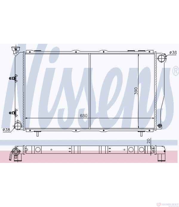 РАДИАТОР ВОДЕН SUBARU FORESTER (1997-) 2.0 - NISSENS