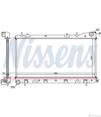 РАДИАТОР ВОДЕН SUBARU FORESTER (1997-) 2.0 S Turbo - NISSENS