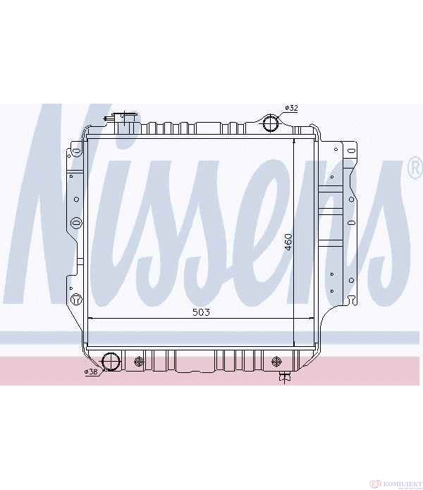 РАДИАТОР ВОДЕН JEEP WRANGLER I (1986-) 2.5 - NISSENS