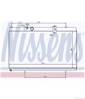 РАДИАТОР ВОДЕН CITROEN C6 (2005-) 3.0 V6 - NISSENS