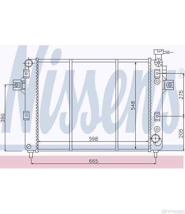РАДИАТОР ВОДЕН JEEP GRAND CHEROKEE II (1998-) 4.7 V8 - NISSENS