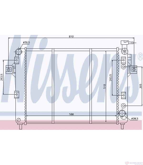 РАДИАТОР ВОДЕН JEEP GRAND CHEROKEE II (1998-) 4.7 V8 - NISSENS