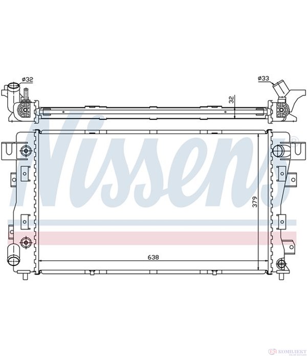 РАДИАТОР ВОДЕН CHRYSLER NEW YORKER (1993-) 3.5 i 24V - NISSENS