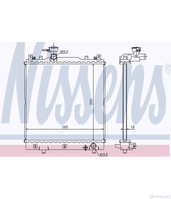 РАДИАТОР ВОДЕН SUZUKI ALTO IV (2002-) 1.1 - NISSENS