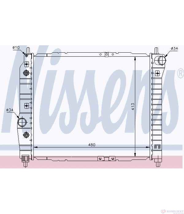 РАДИАТОР ВОДЕН CHEVROLET KALOS SEDAN (2005-) 1.2 - NISSENS