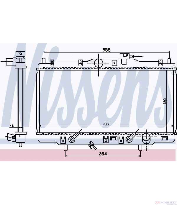 РАДИАТОР ВОДЕН HONDA ACCORD VII HATCHBACK (1999-) 1.8 i - NISSENS