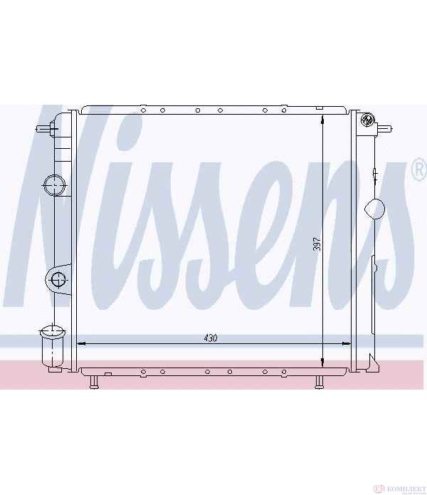 РАДИАТОР ВОДЕН RENAULT TRAFIC (1989-) 1.7 - NISSENS