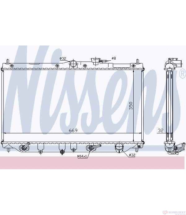 РАДИАТОР ВОДЕН HONDA ACCORD IV (1989-) 2.2 i 16V - NISSENS