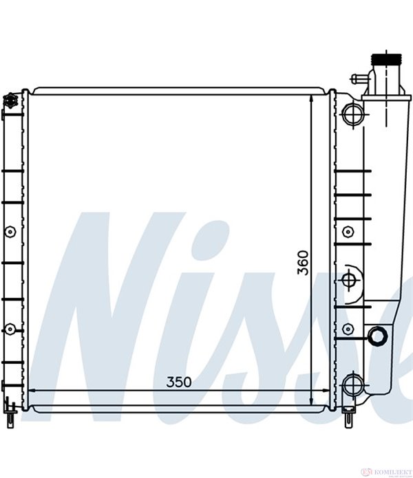 РАДИАТОР ВОДЕН RENAULT R 21 SEDAN (1986-) 1.7 - NISSENS