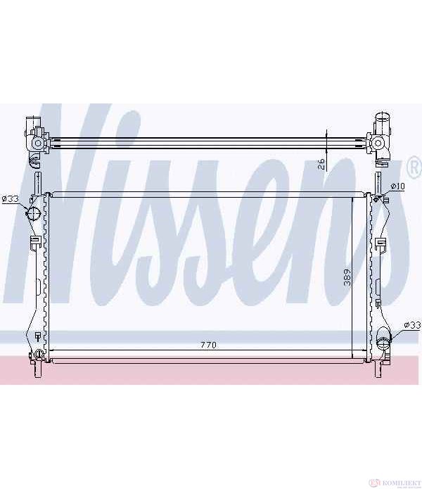РАДИАТОР ВОДЕН FORD TRANSIT (2000-) 2.0 DI - NISSENS