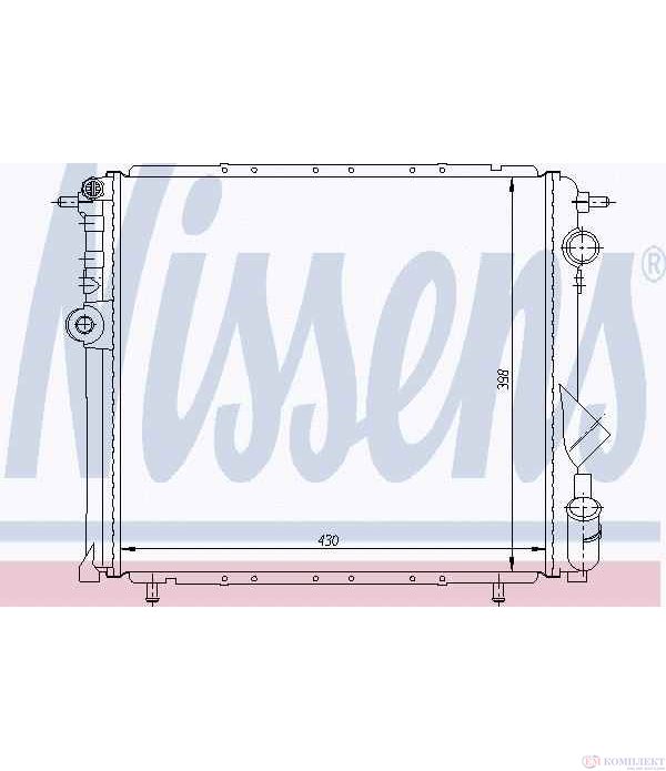 РАДИАТОР ВОДЕН RENAULT R 19 I (1988-) 1.7 - NISSENS