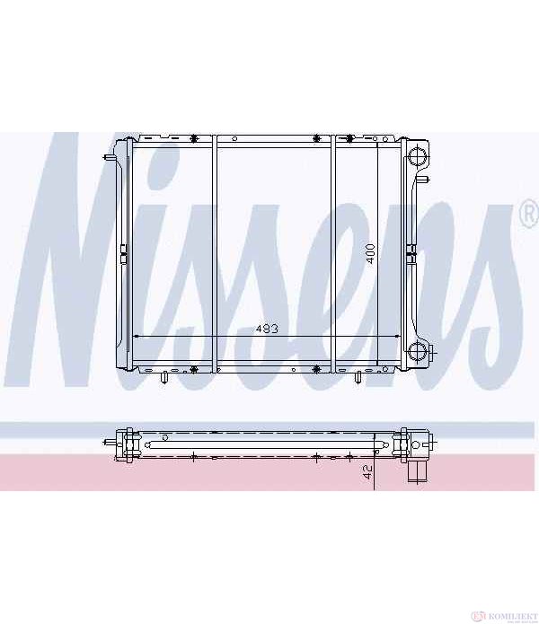 РАДИАТОР ВОДЕН RENAULT R 19 II CABRIOLET (1992-) 1.8 - NISSENS