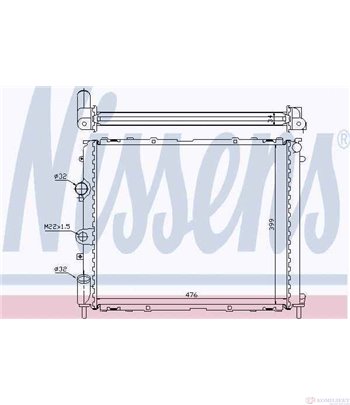 РАДИАТОР ВОДЕН RENAULT CLIO II (1998-) 2.0 16V Sport - NISSENS