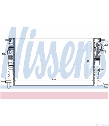 РАДИАТОР ВОДЕН RENAULT MEGANE III COMBI (2008-) 2.0 TCe - NISSENS