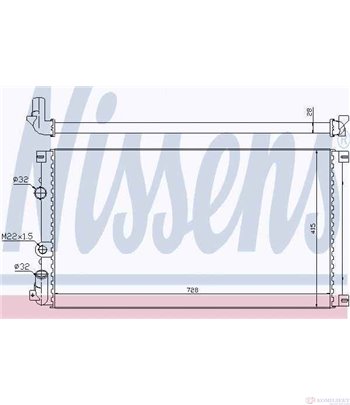 РАДИАТОР ВОДЕН OPEL ARENA (1998-) 1.9 D - NISSENS