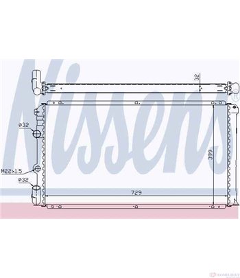 РАДИАТОР ВОДЕН OPEL ARENA (1998-) 1.9 D - NISSENS