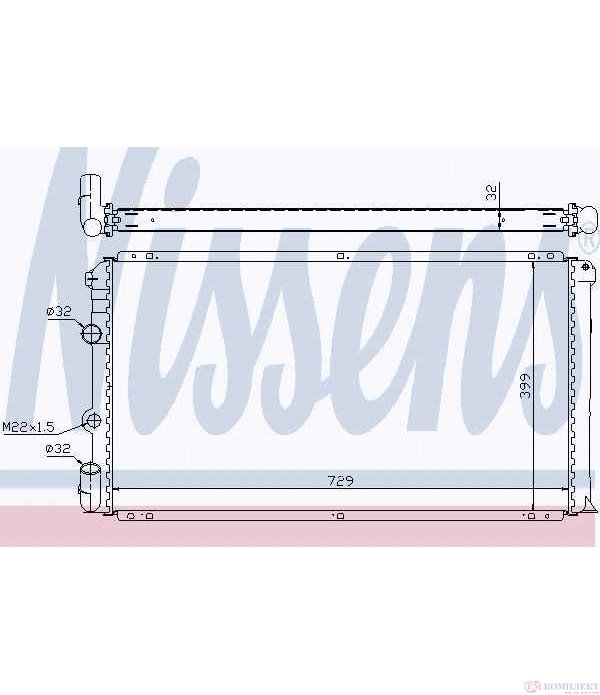 РАДИАТОР ВОДЕН OPEL ARENA (1998-) 1.9 D - NISSENS