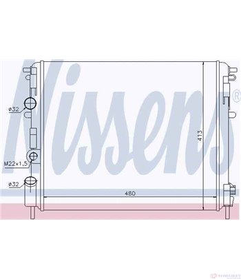 РАДИАТОР ВОДЕН RENAULT CLIO II (1998-) 1.9 D - NISSENS