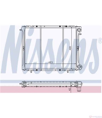 РАДИАТОР ВОДЕН RENAULT R 19 I CHAMADE (1988-) 1.9 D - NISSENS