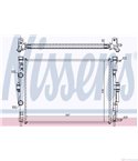 РАДИАТОР ВОДЕН RENAULT MEGANE II (2002-) 1.9 dCi - NISSENS
