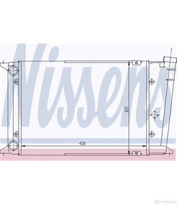 РАДИАТОР ВОДЕН VOLKSWAGEN GOLF I (1974-) 1.1 - NISSENS