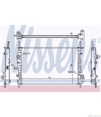 РАДИАТОР ВОДЕН FORD MONDEO III COMBI (2000-) 2.0 TDCi - NISSENS