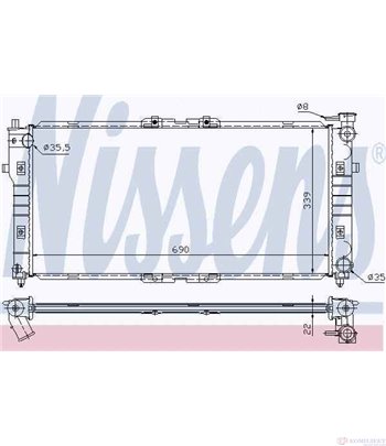 РАДИАТОР ВОДЕН MAZDA 626 V HATCHBACK (1997-) 2.0 H.P. - NISSENS