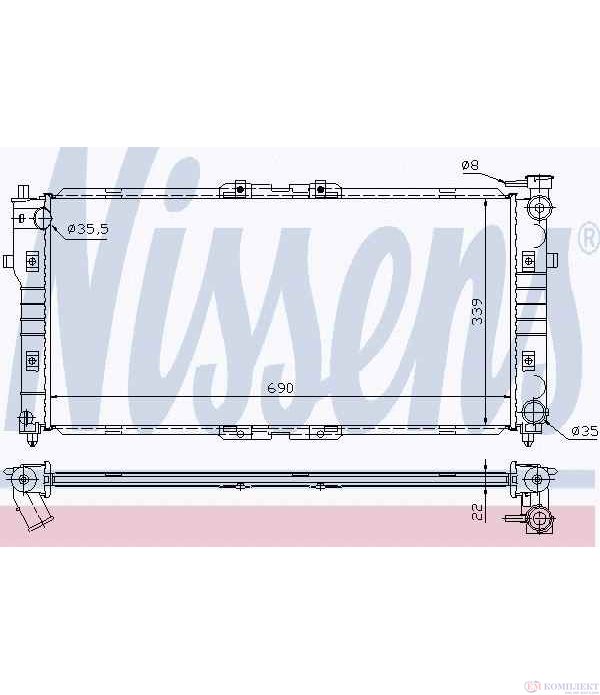 РАДИАТОР ВОДЕН MAZDA 626 V HATCHBACK (1997-) 2.0 H.P. - NISSENS
