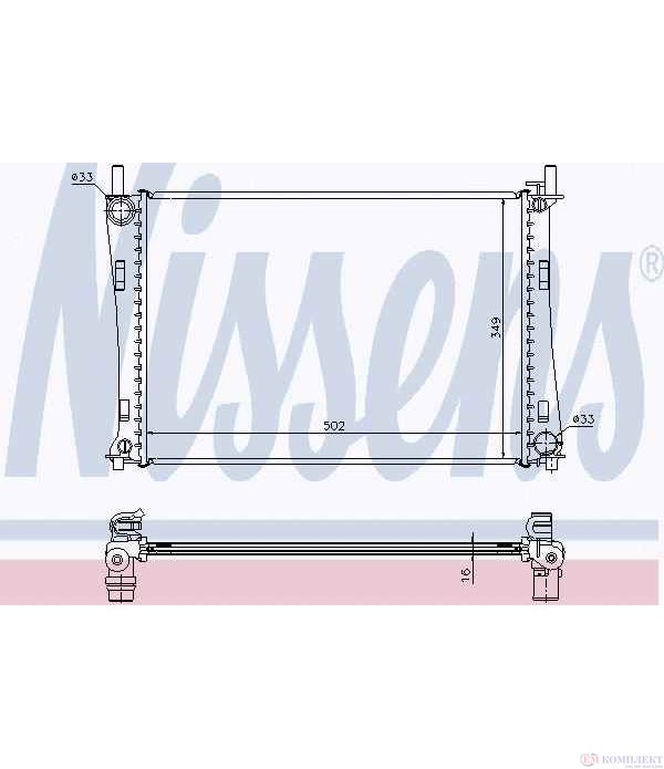 РАДИАТОР ВОДЕН FORD FIESTA V (2001-) 1.4 16V - NISSENS