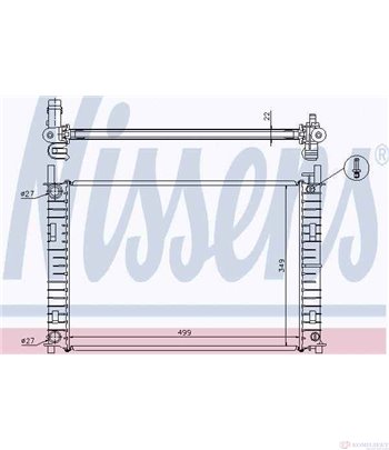 РАДИАТОР ВОДЕН FORD FIESTA V (2001-) 1.6 16V - NISSENS
