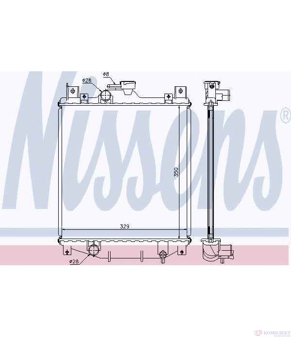 РАДИАТОР ВОДЕН SUZUKI SWIFT II SEDAN (1989-) 1.3 - NISSENS