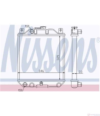 РАДИАТОР ВОДЕН SUZUKI SWIFT II SEDAN (1989-) 1.3 - NISSENS