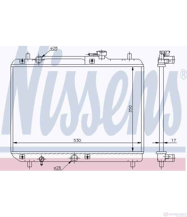 РАДИАТОР ВОДЕН SUZUKI BALENO (1995-) 1.3 i 16V - NISSENS