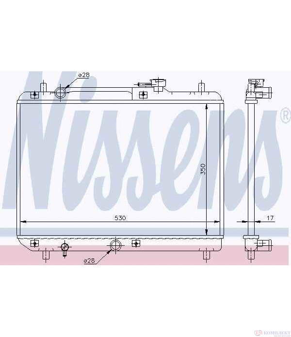 РАДИАТОР ВОДЕН SUZUKI BALENO (1995-) 1.3 - NISSENS