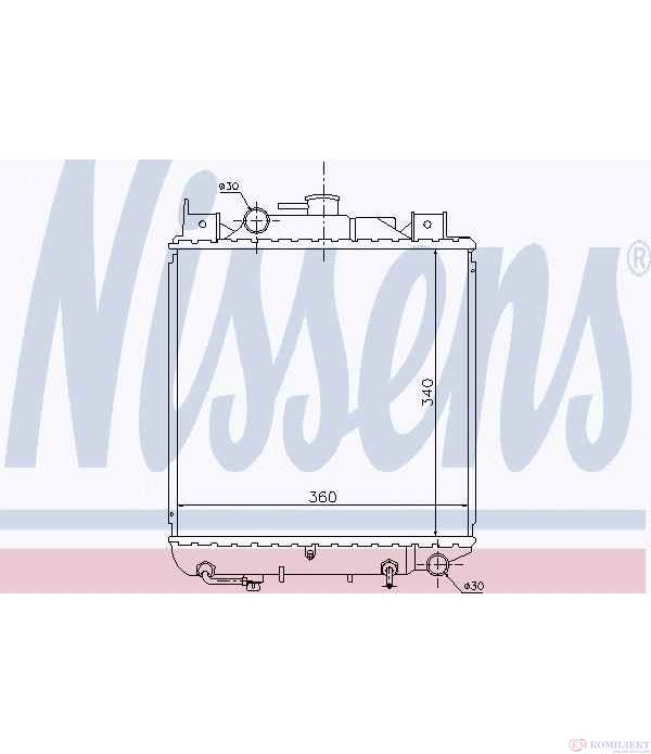 РАДИАТОР ВОДЕН SUZUKI SWIFT II SEDAN (1989-) 1.6 i - NISSENS
