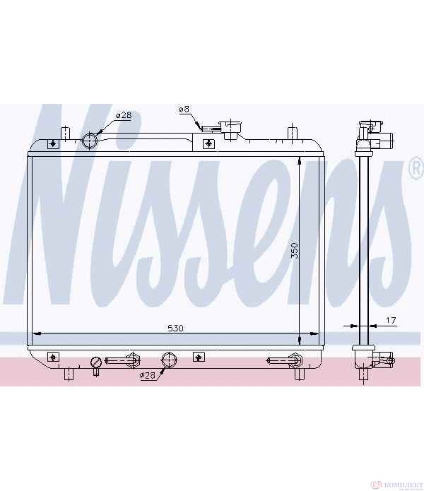РАДИАТОР ВОДЕН SUZUKI BALENO (1995-) 1.6 i 16V - NISSENS