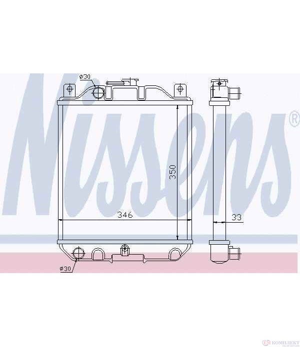 РАДИАТОР ВОДЕН SUZUKI SWIFT II SEDAN (1989-) 1.6 i - NISSENS