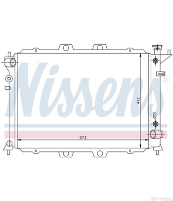 РАДИАТОР ВОДЕН HYUNDAI SONATA II (1988-) 2.4 i - NISSENS