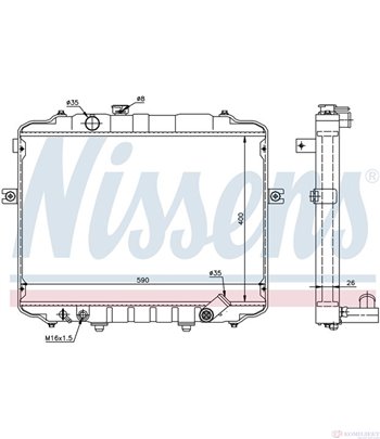 РАДИАТОР ВОДЕН HYUNDAI STAREX (1997-) 2.4 - NISSENS