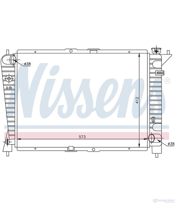 РАДИАТОР ВОДЕН HYUNDAI SONATA II (1988-) 2.4 i - NISSENS