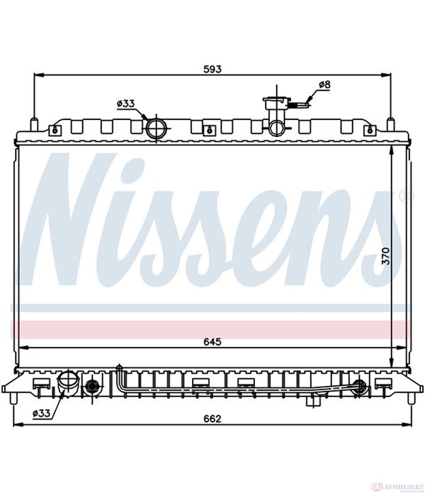 РАДИАТОР ВОДЕН KIA RIO II SEDAN (2005-) 1.6 16V - NISSENS