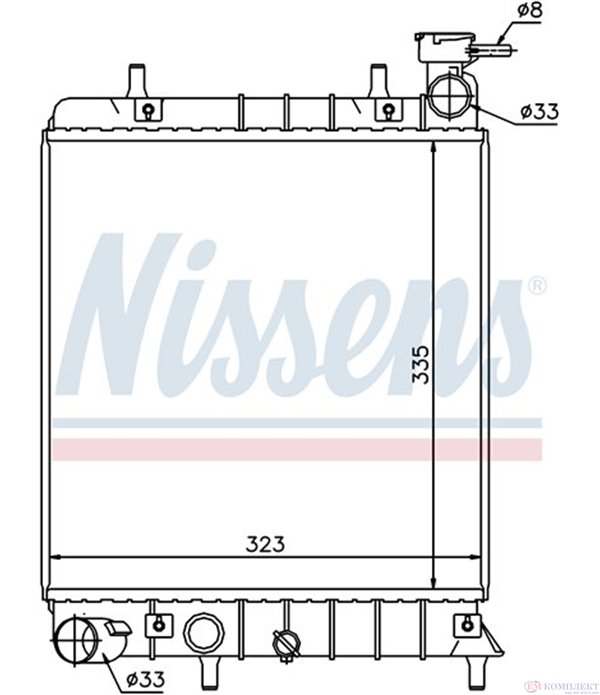 РАДИАТОР ВОДЕН HYUNDAI ACCENT II (2000-) 1.6 - NISSENS