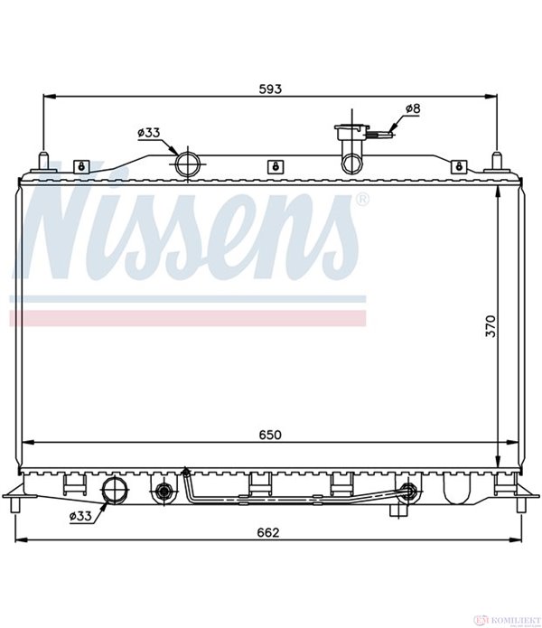 РАДИАТОР ВОДЕН HYUNDAI ACCENT III SEDAN (2005-) 1.4 GL - NISSENS