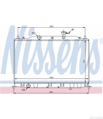 РАДИАТОР ВОДЕН HYUNDAI ACCENT III SEDAN (2005-) 1.4 GL - NISSENS