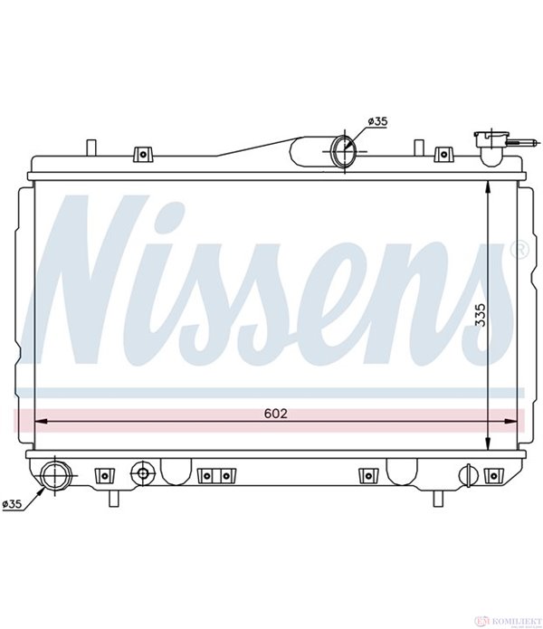 РАДИАТОР ВОДЕН HYUNDAI S COUPE (1990-) 1.5 i Turbo - NISSENS